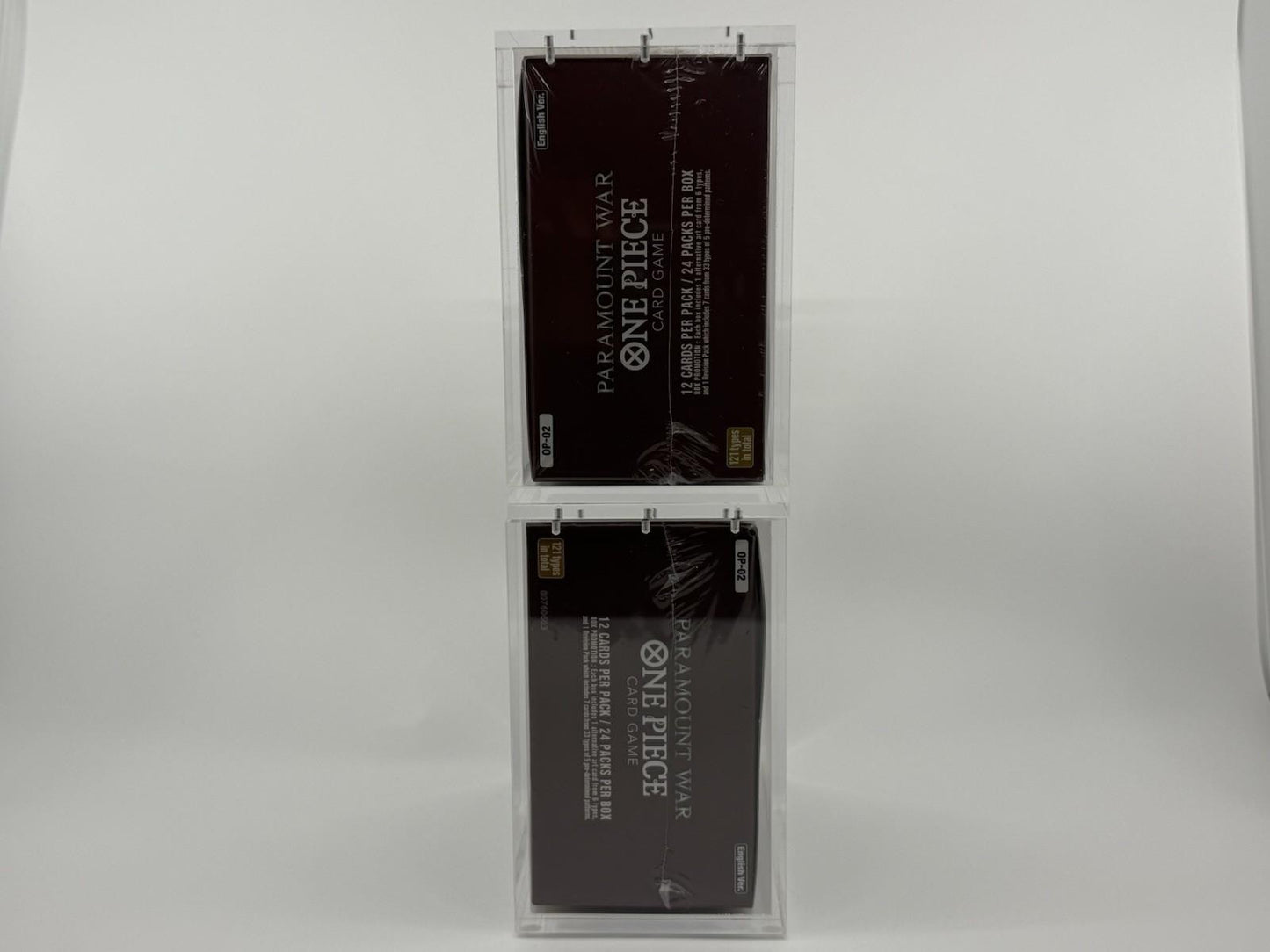 One Piece OP-02 Booster Box Acrylic Case With Magnetic Lid