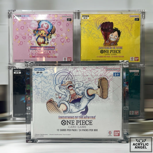 One Piece Booster Box Acrylic Case With Magnetic Lid