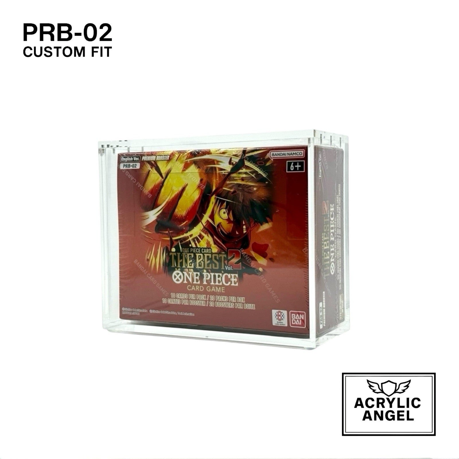 One Piece PRB-02 Booster Box Acrylic Case With Magnetic Lid