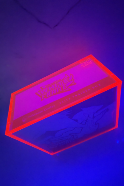 Neon Pink Colored Acrylic ETB Case With Magnetic Lid