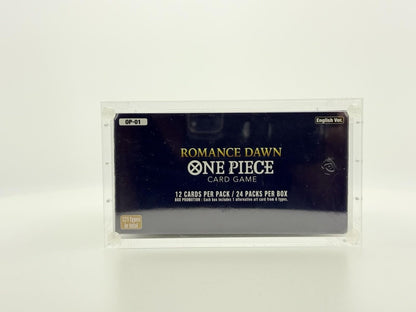 One Piece OP-01 White Bottom Booster Box Acrylic Case With Magnetic Lid