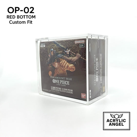 One Piece OP-02 Booster Box Acrylic Case With Magnetic Lid