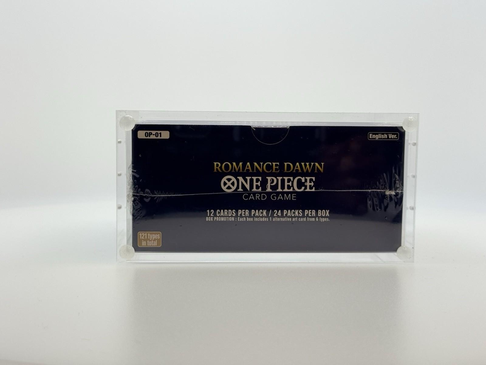 One Piece OP-01 Blue Bottom Booster Box Acrylic Case With Magnetic Lid One Piece OP-01 Blue Bottom Booster Box Acrylic Case With Magnetic Lid
