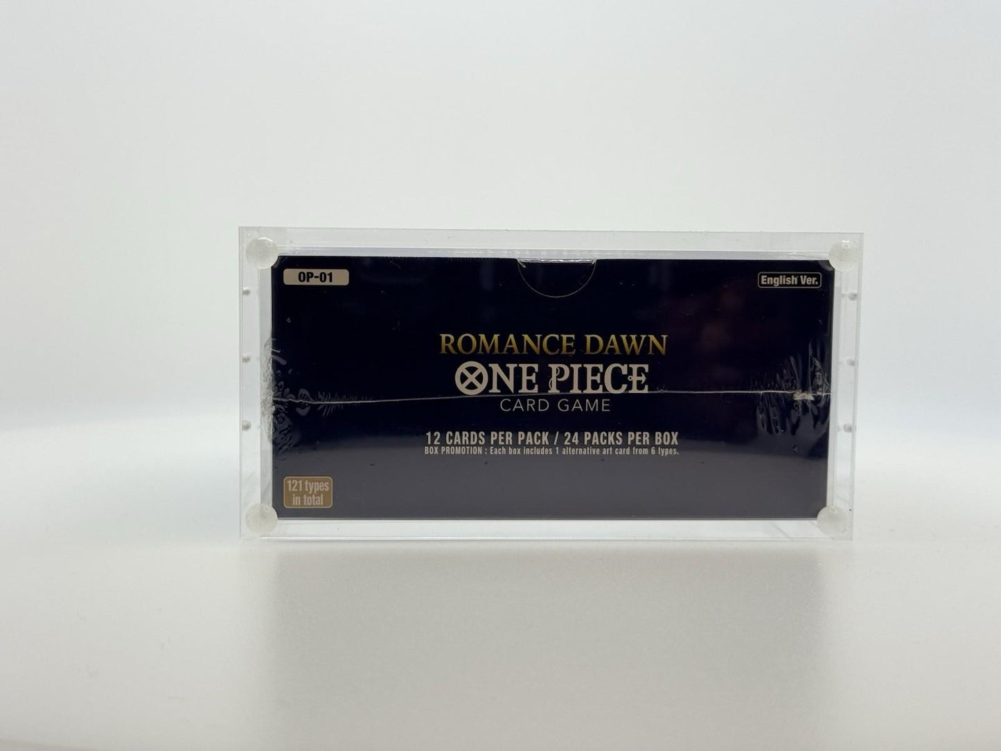 One Piece OP-01  Blue Bottom Booster Box Acrylic Case With Magnetic Lid