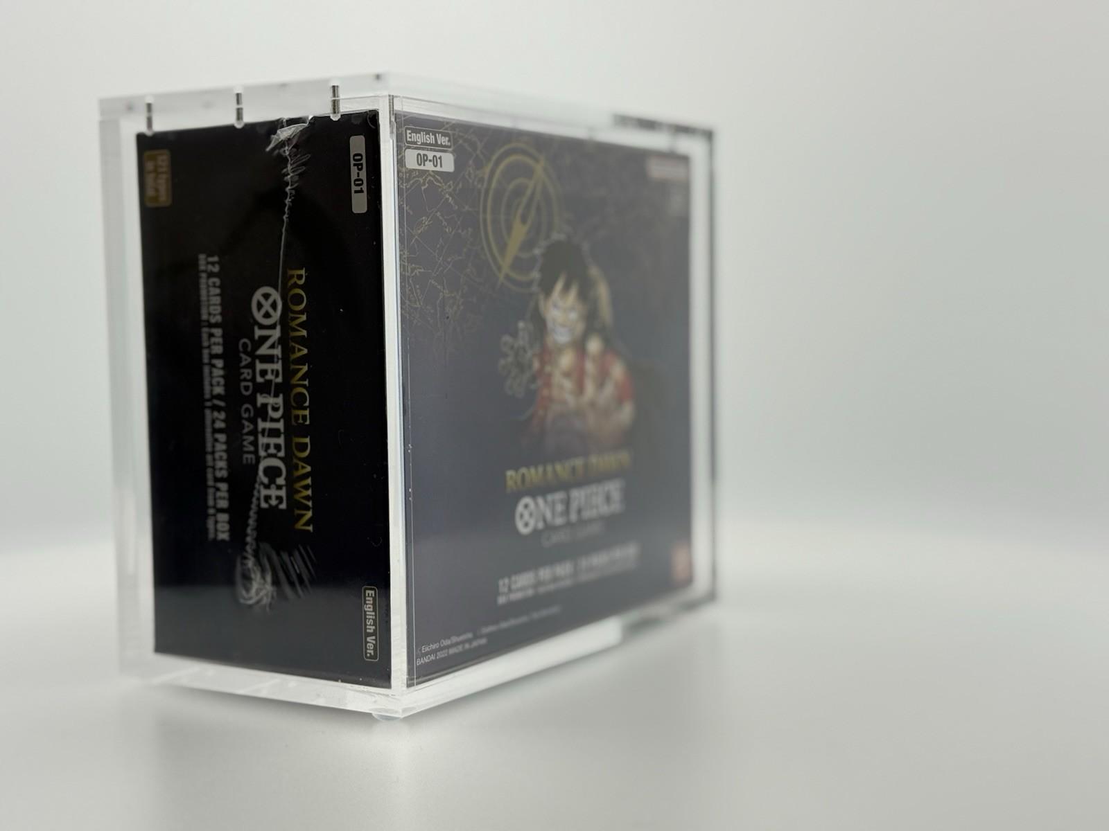One Piece OP-01 Blue Bottom Booster Box Acrylic Case With Magnetic Lid One Piece OP-01 Blue Bottom Booster Box Acrylic Case With Magnetic Lid