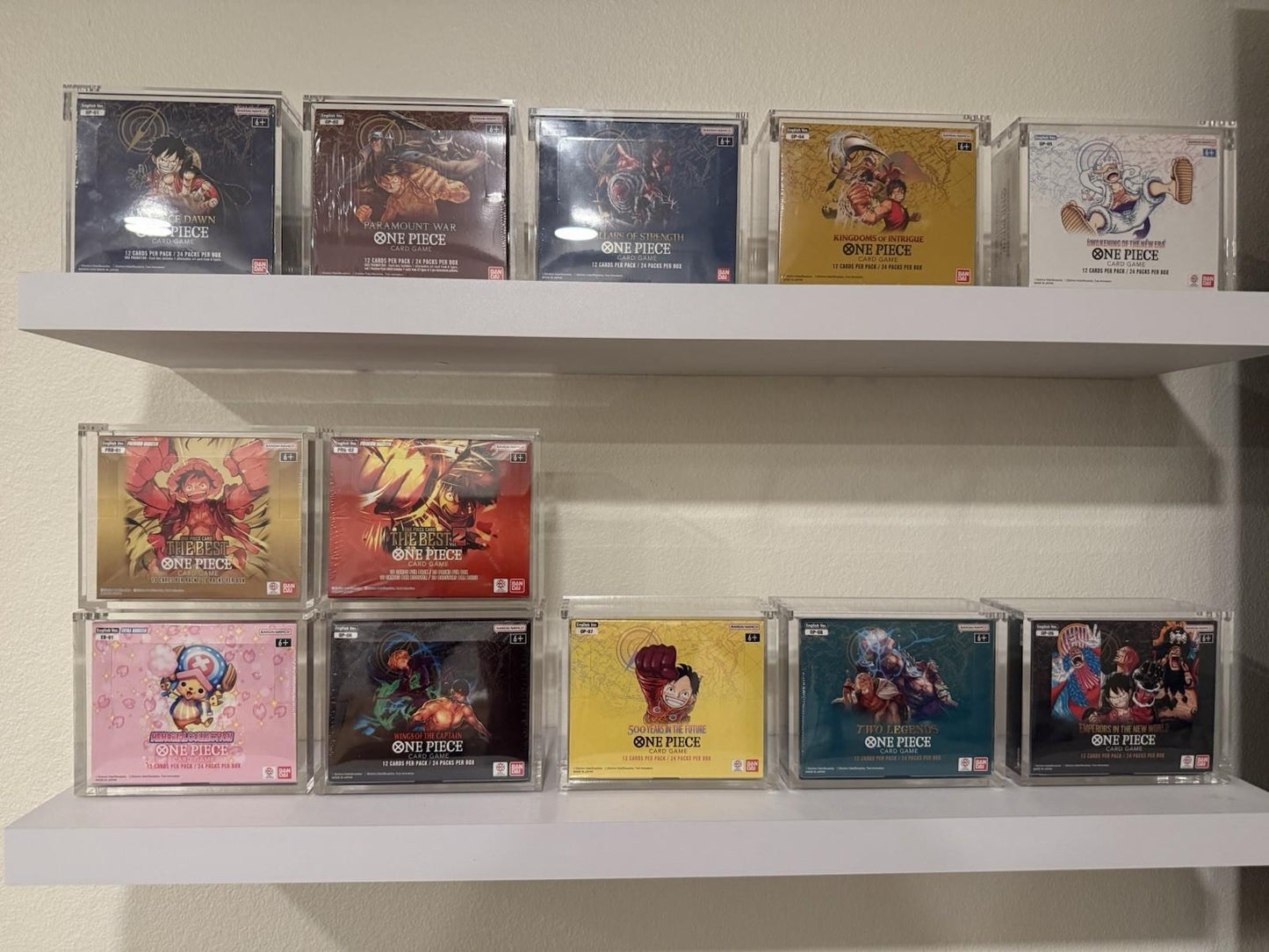 One Piece Booster Box Acrylic Case With Magnetic Lid