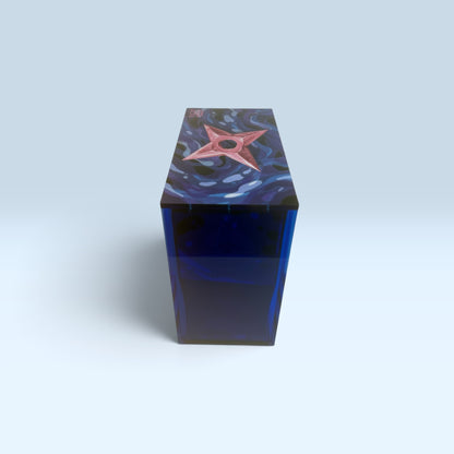 Limited Edition "Pink Ninja Star" Sapphire Blue ETB Acrylic Case With Magnetic Lid