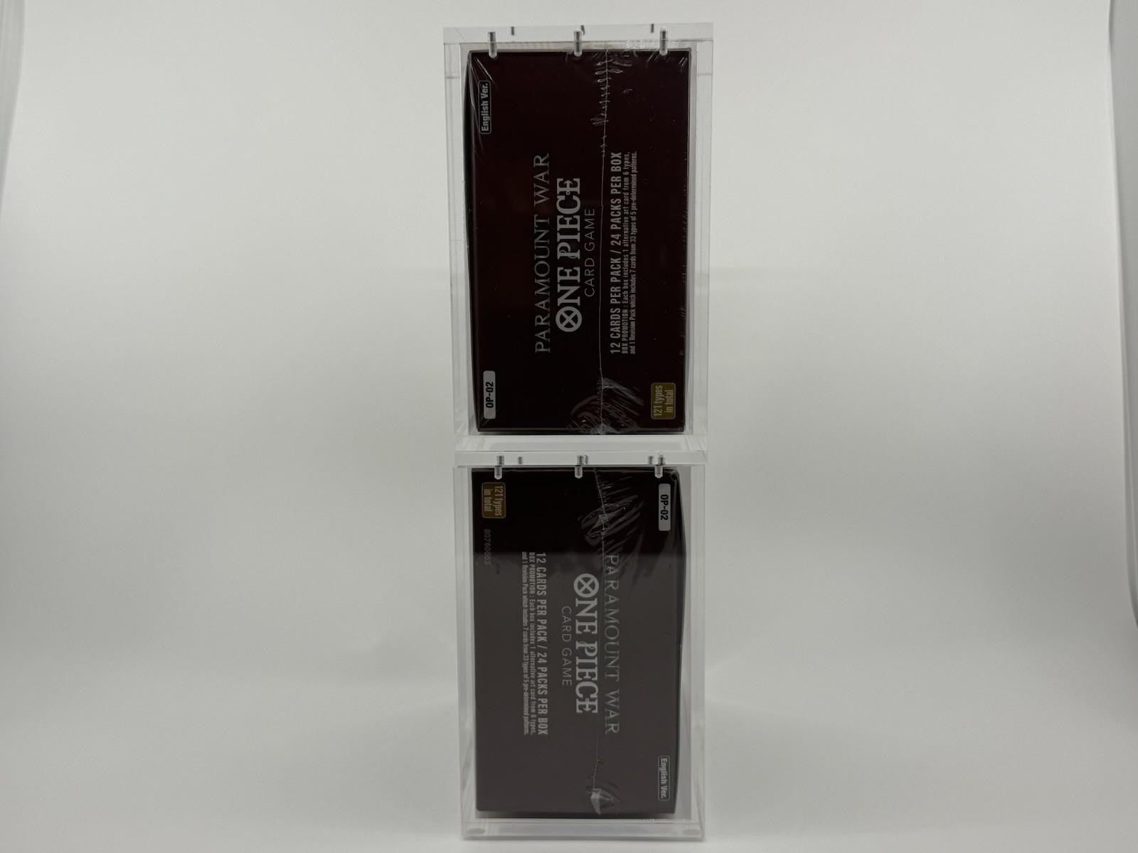 One Piece OP-02 Booster Box Acrylic Case With Magnetic Lid