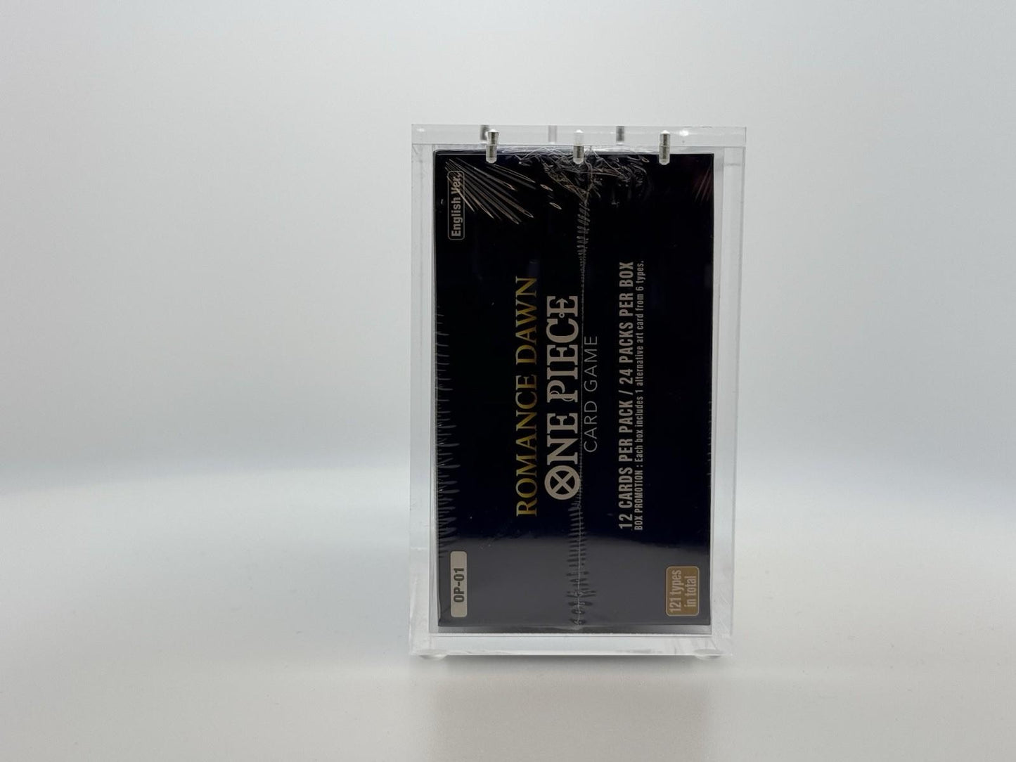 One Piece OP-01 White Bottom Booster Box Acrylic Case With Magnetic Lid