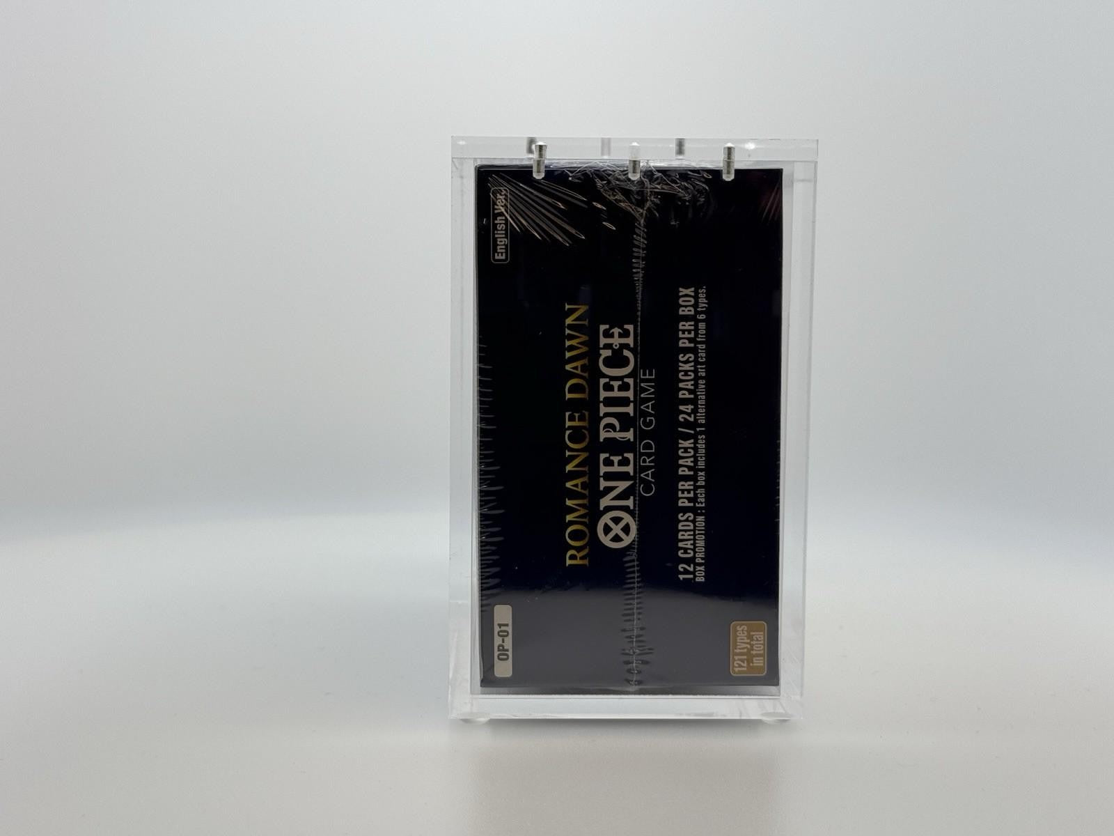 One Piece OP-01 White Bottom Booster Box Acrylic Case With Magnetic Lid