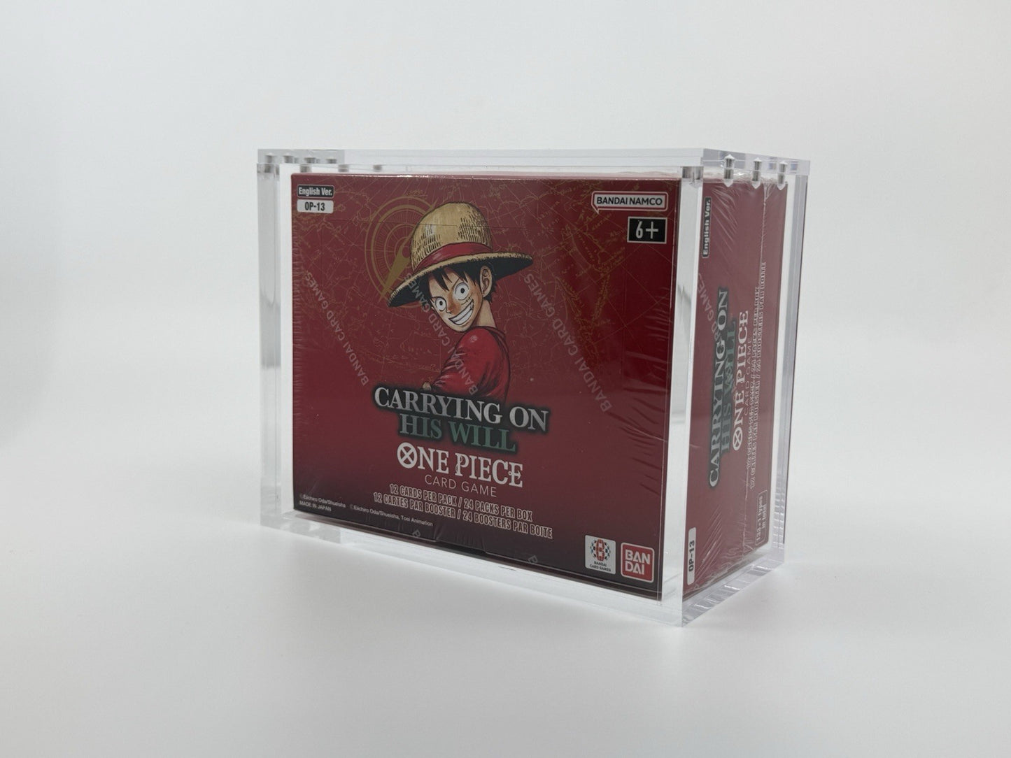One Piece Booster Box Acrylic Case With Magnetic Lid