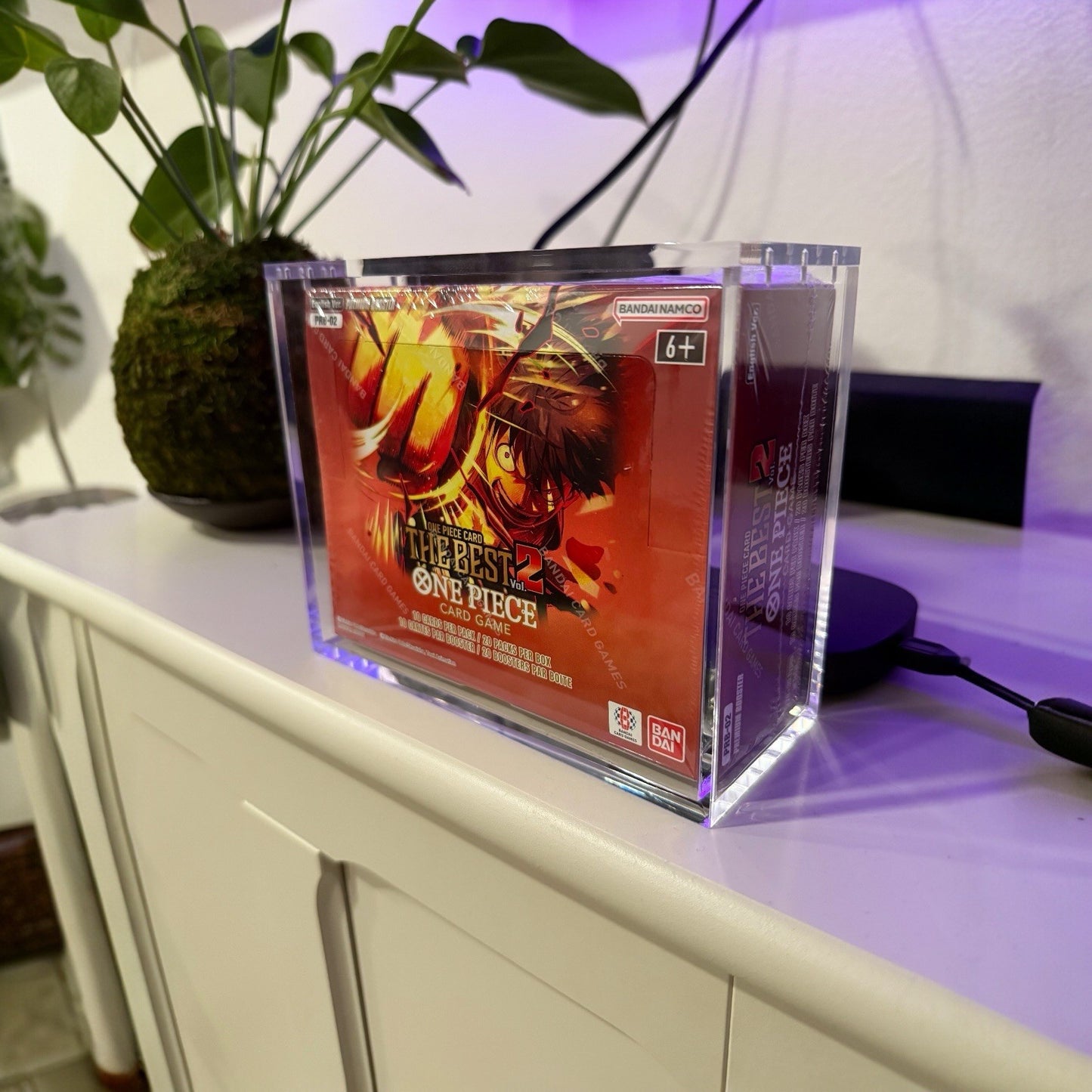 One Piece PRB-02 Booster Box Acrylic Case | Magnetic Lid | Custom Fit