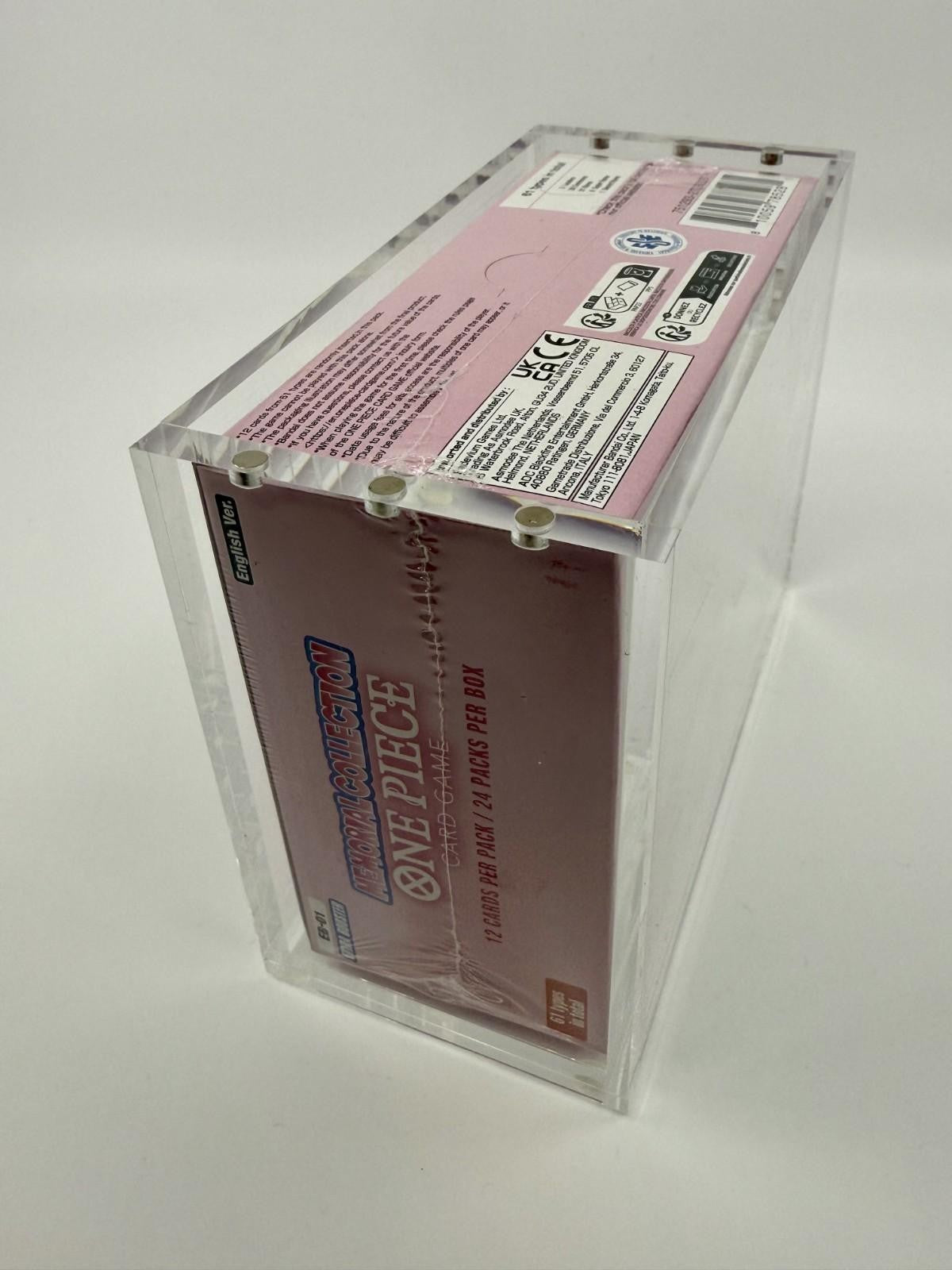 One Piece Booster Box Acrylic Case With Magnetic Lid