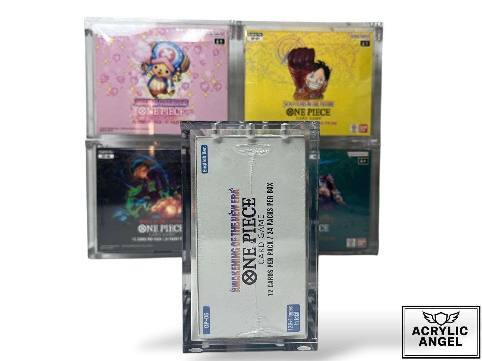 One Piece Booster Box Acrylic Case With Magnetic Lid