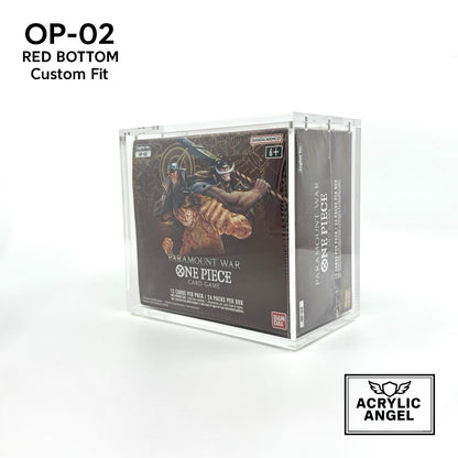One Piece OP-02 Booster Box Acrylic Case With Magnetic Lid