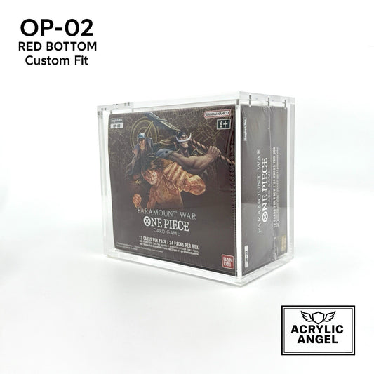 One Piece OP-02 Booster Box Acrylic Case With Magnetic Lid