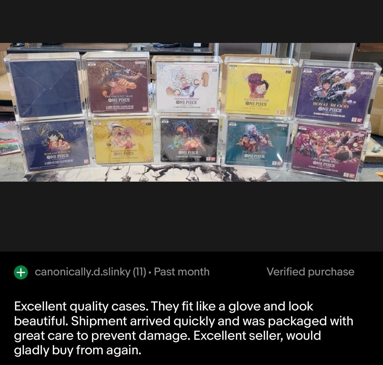 One Piece Booster Box Acrylic Case With Magnetic Lid