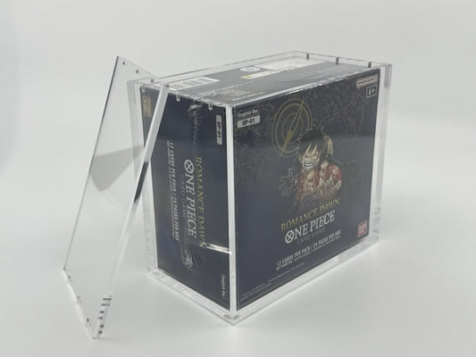 One Piece OP-01 White Bottom Booster Box Acrylic Case With Magnetic Lid
