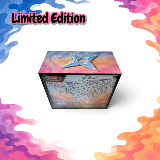 Limited Edition "Blue Ninja Star" Black ETB Acrylic Case With Magnetic Lid