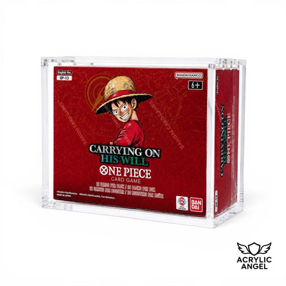 One Piece Booster Box Acrylic Display Case With Magnetic Lid