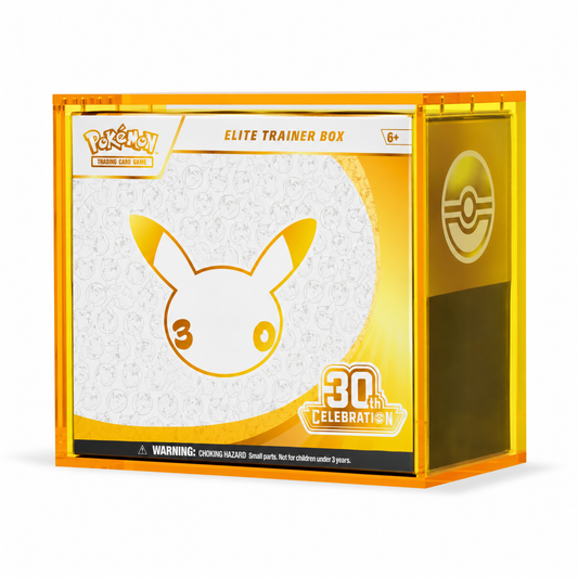 Electric Yellow Acrylic Display Case for Pokémon Elite Trainer Boxes With Magnetic Lid