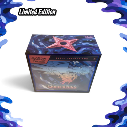 Limited Edition "Pink Ninja Star" Sapphire Blue ETB Acrylic Case With Magnetic Lid