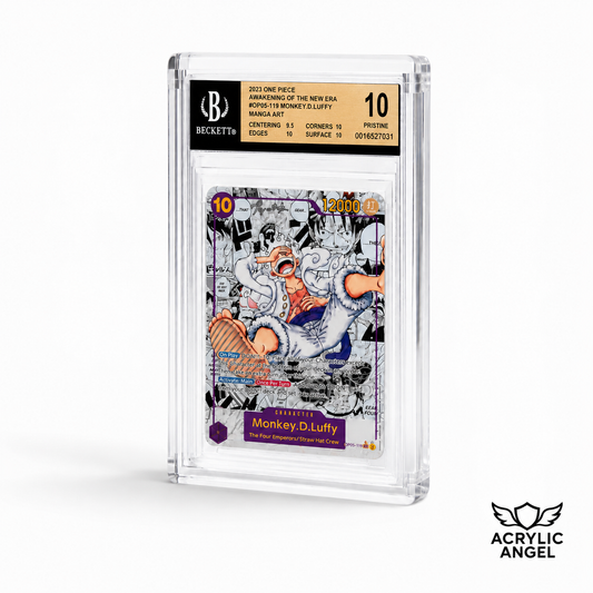 Acrylic Display Case for Beckett BGS Graded Card Slab Guard – Magnetic Lid