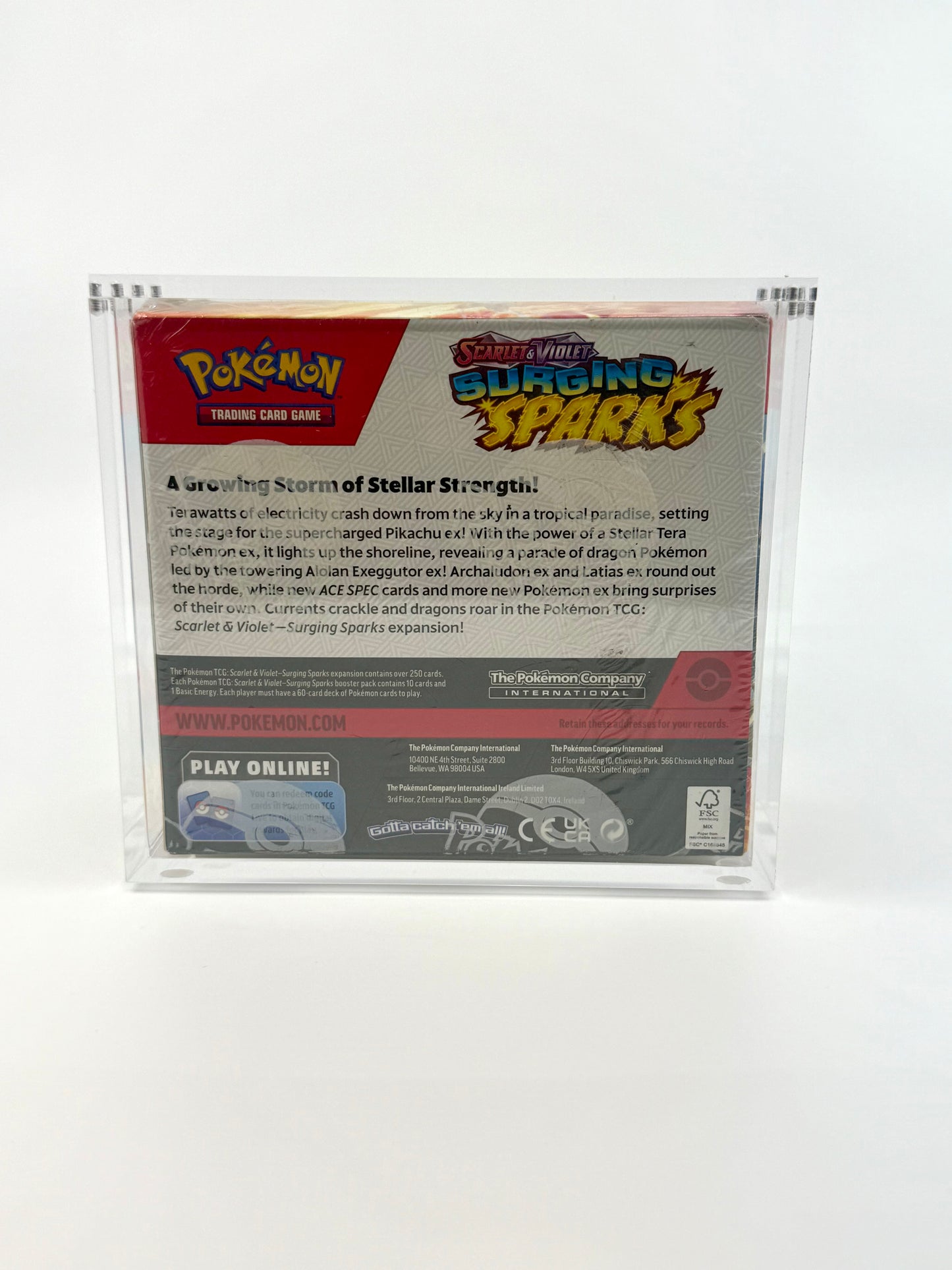 Pokemon Booster Box Acrylic Case With Magnetic Lid