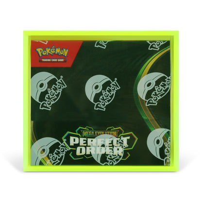 Neon Green Acrylic Display Case for Pokémon Booster Boxes With Magnetic Lid