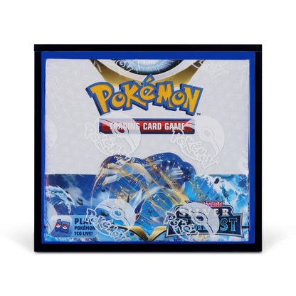 Sapphire Blue Acrylic Display Case for Pokémon Booster Boxes With Magnetic Lid