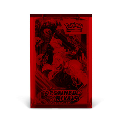 Ruby Red Acrylic Display Case for Pokémon Booster Boxes With Magnetic Lid