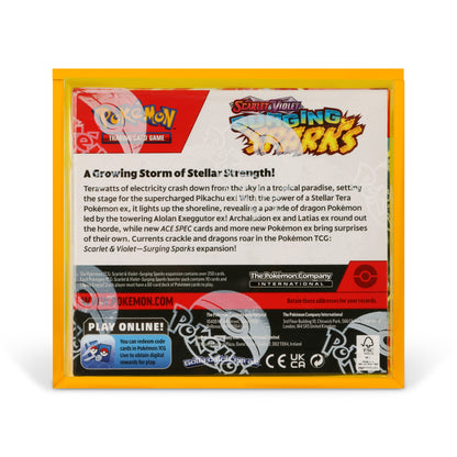 Electric Yellow Acrylic Display Case for Pokémon Booster Boxes With Magnetic Lid