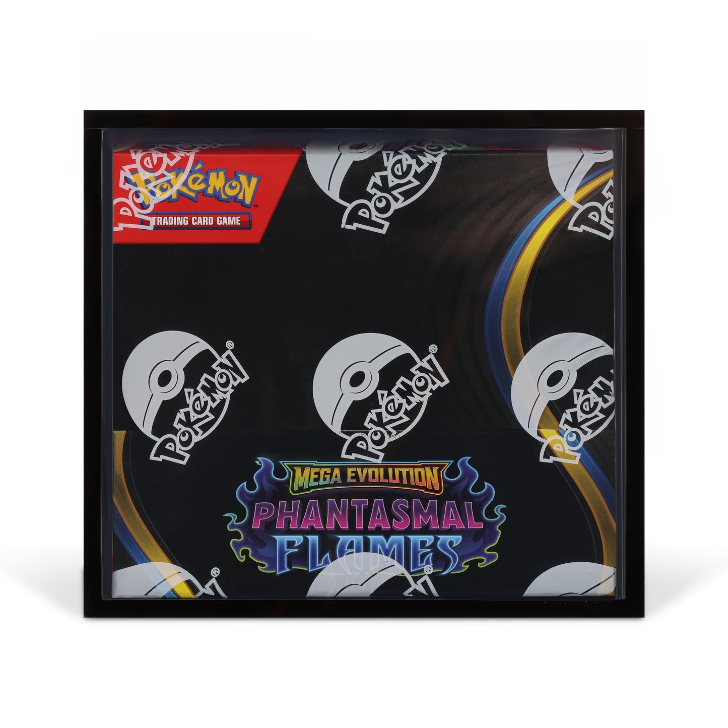 Black Acrylic Display Case for Pokémon Booster Boxes With Magnetic Lid