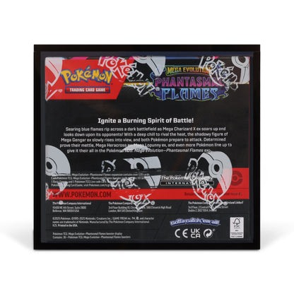 Black Acrylic Display Case for Pokémon Booster Boxes With Magnetic Lid