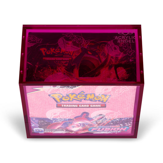 Phantom Purple Acrylic Display Case for Pokémon Booster Boxes With Magnetic Lid