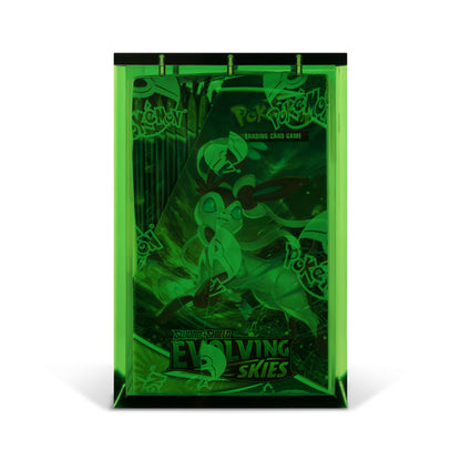 Emerald Green Acrylic Display Case for Pokémon Booster Boxes With Magnetic Lid