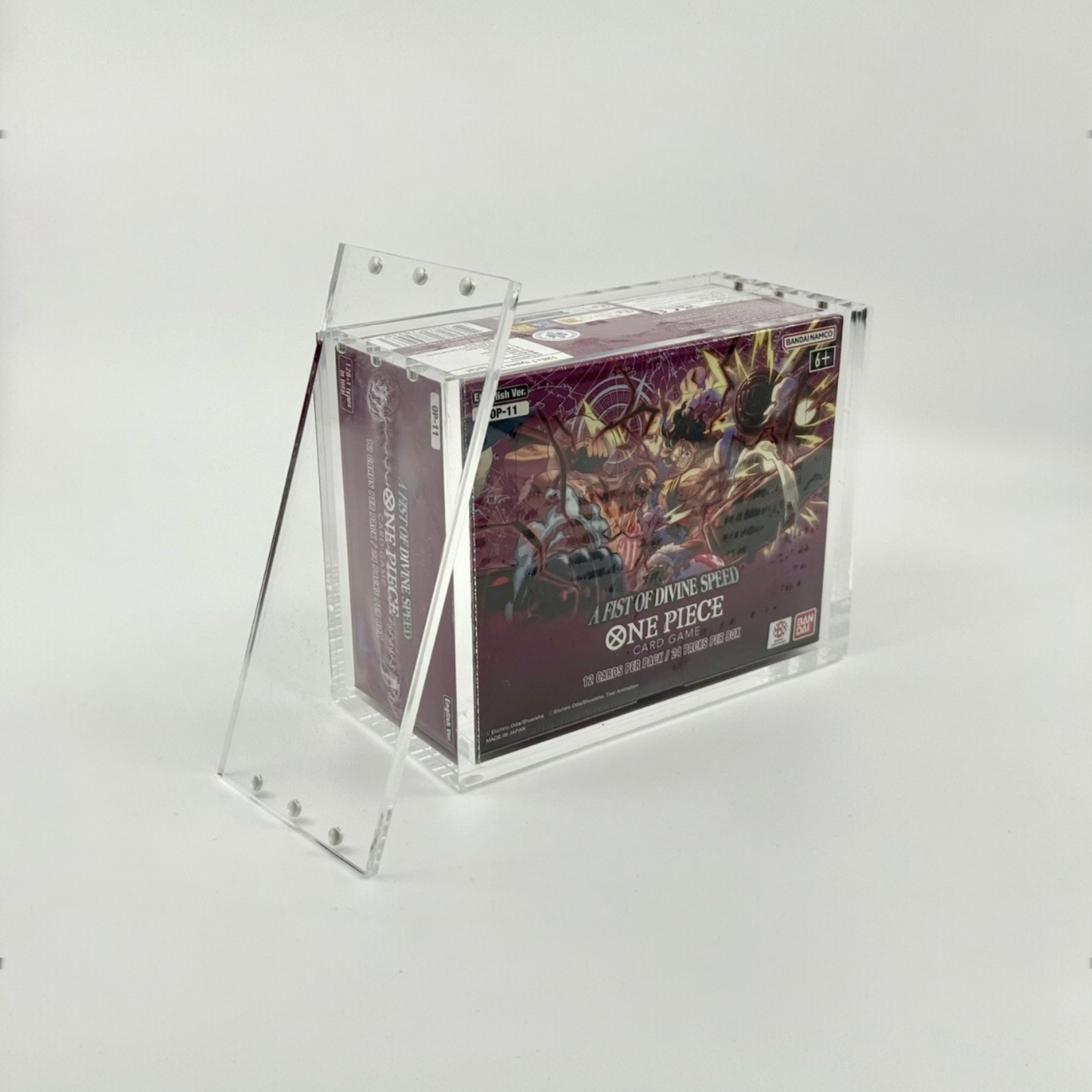 One Piece Booster Box Acrylic Case With Magnetic Lid