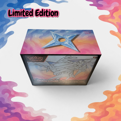 Limited Edition "Blue Ninja Star" Black ETB Acrylic Case With Magnetic Lid