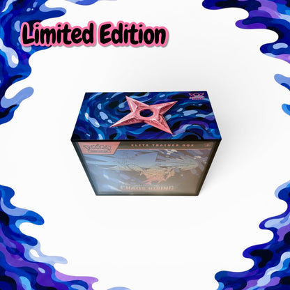 Limited Edition "Pink Ninja Star" Black ETB Acrylic Case With Magnetic Lid