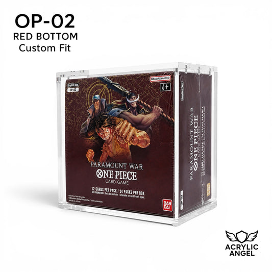 One Piece OP-02 Booster Box Acrylic Case With Magnetic Lid