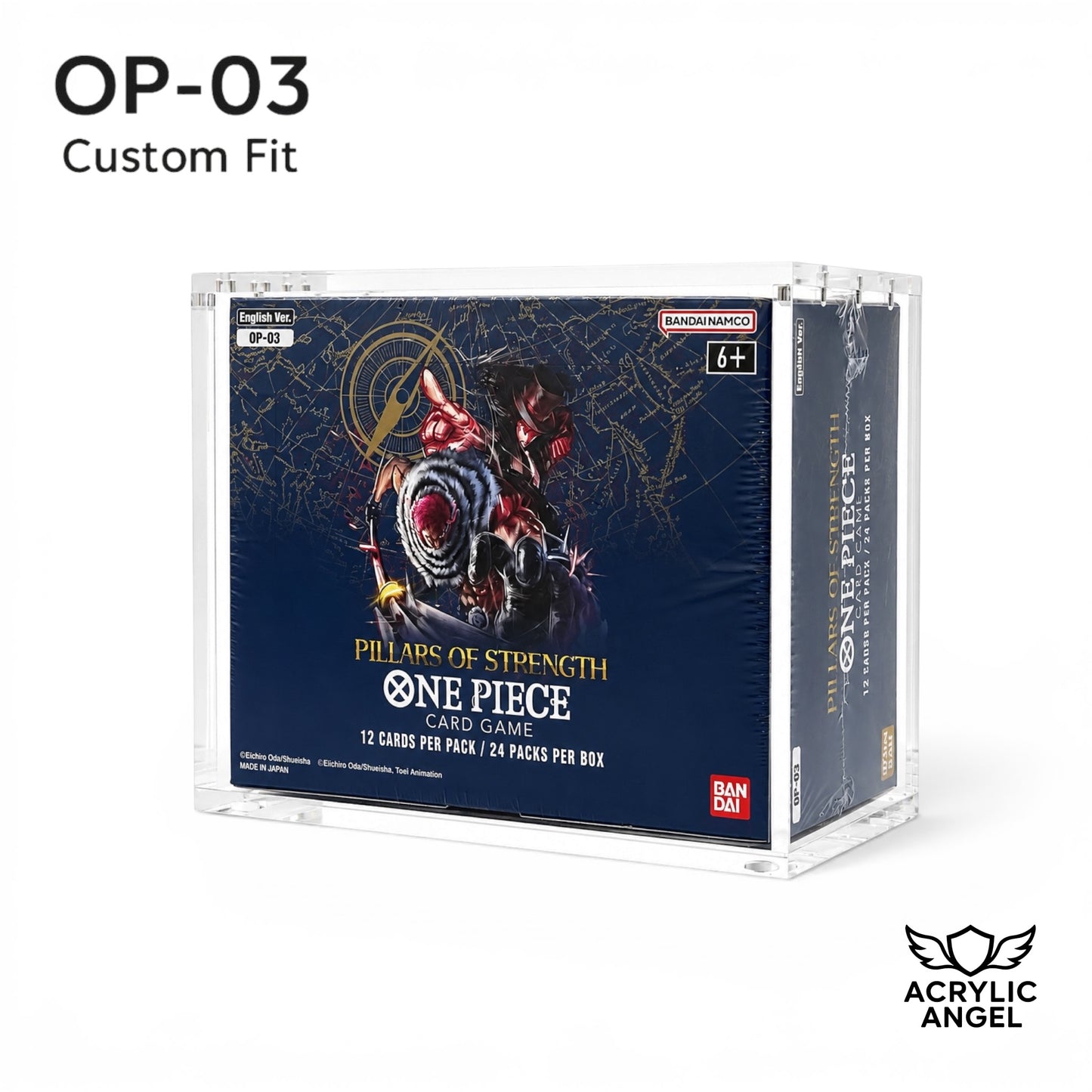 One Piece OP-03  Booster Box Acrylic Case With Magnetic Lid