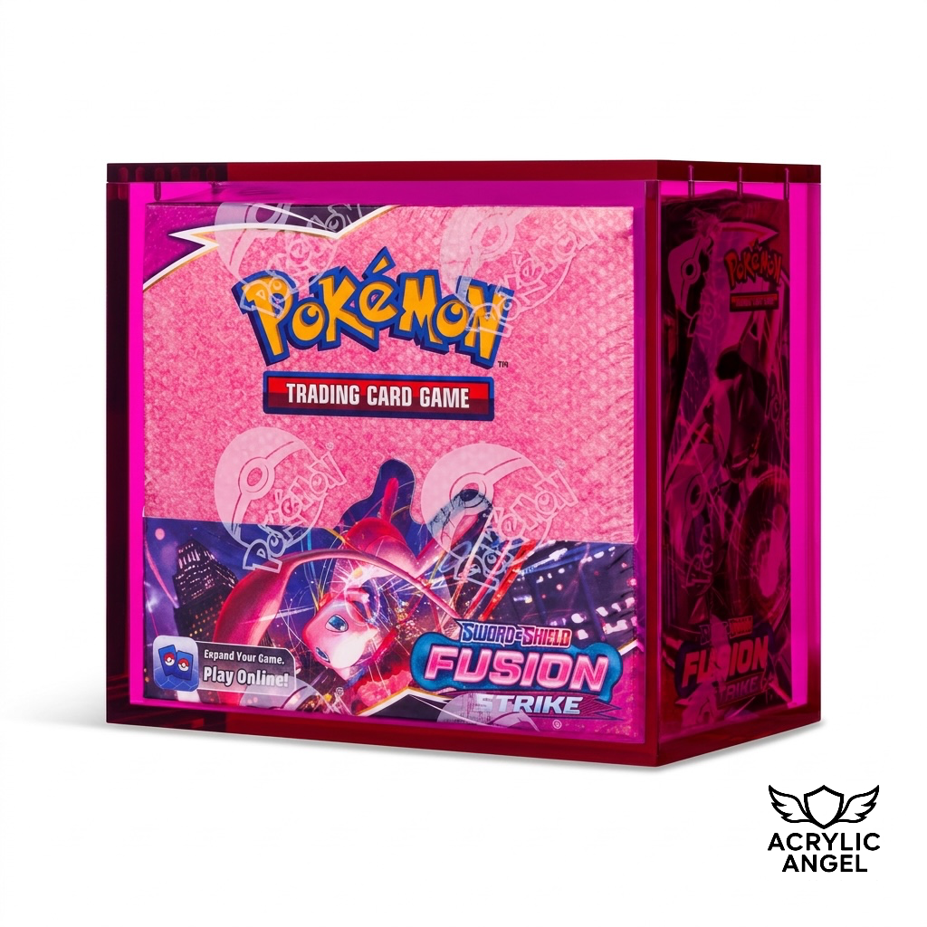 Phantom Purple Acrylic Display Case for Pokémon Booster Boxes With Magnetic Lid