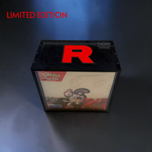 “R” Limited Edition Booster Box Acrylic Case – Black Acrylic