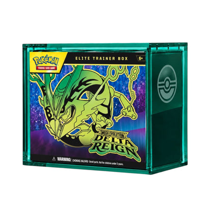 Pokémon ETB Acrylic Display Case With Magnetic Lid – 12 Colors