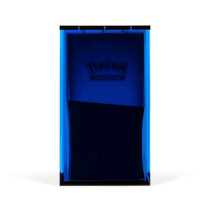 Sapphire Blue Acrylic Display Case for Pokémon Elite Trainer Boxes With Magnetic Lid
