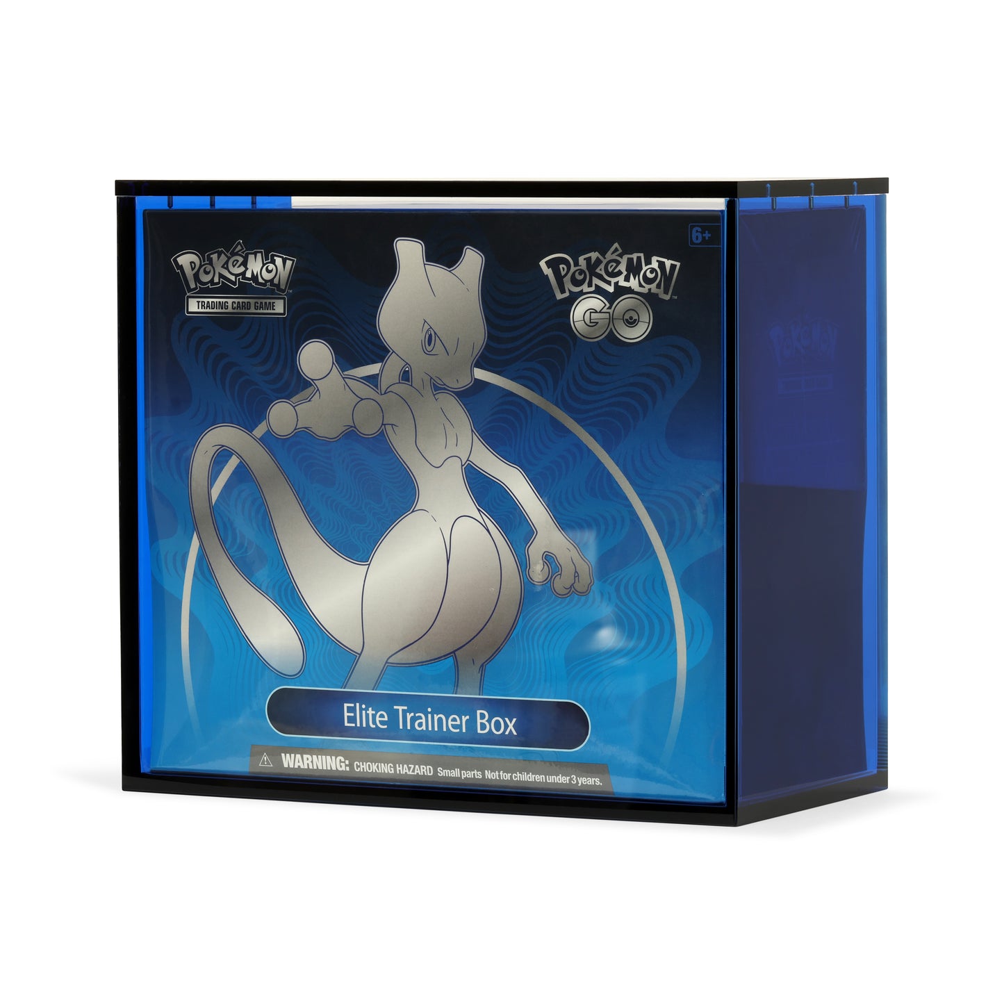 Sapphire Blue Acrylic Display Case for Pokémon Elite Trainer Boxes With Magnetic Lid