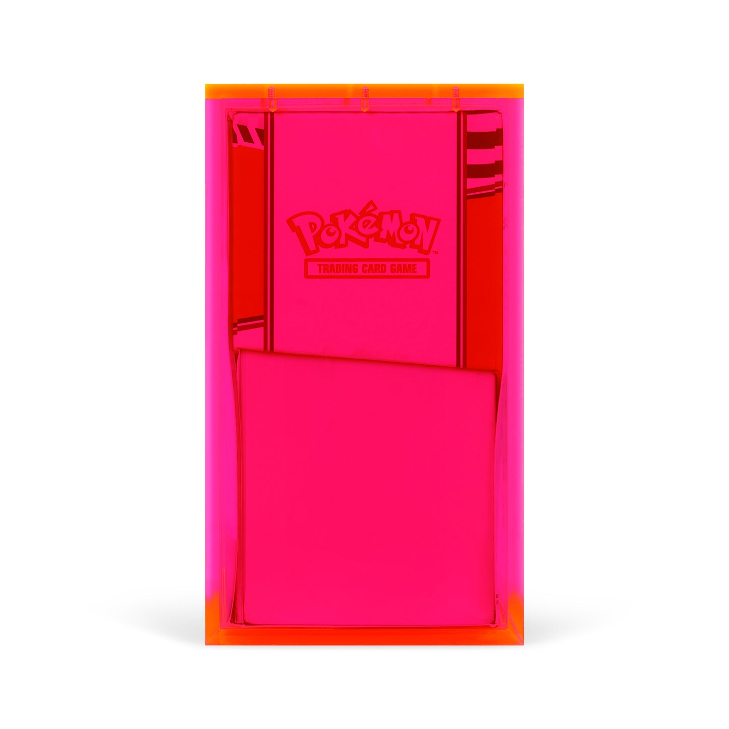 Neon Pink Colored Acrylic ETB Case With Magnetic Lid