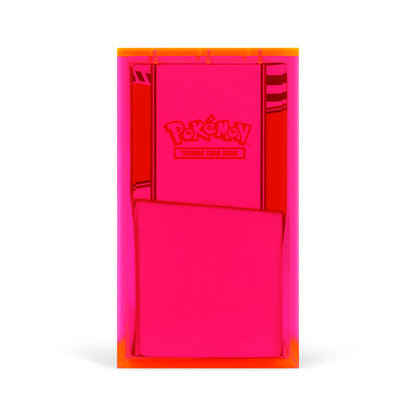 Neon Pink Colored Acrylic ETB Case With Magnetic Lid