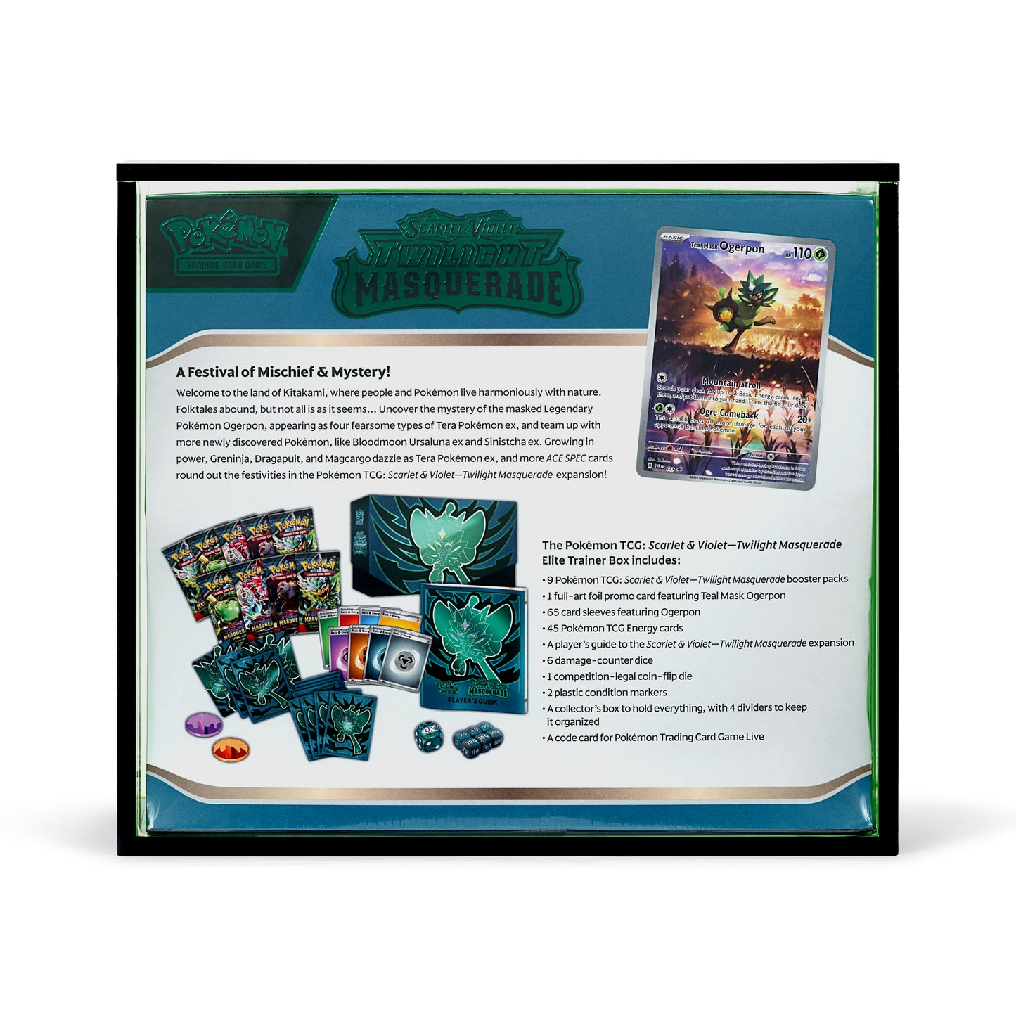 Emerald Green Acrylic ETB Case With Magnetic Lid