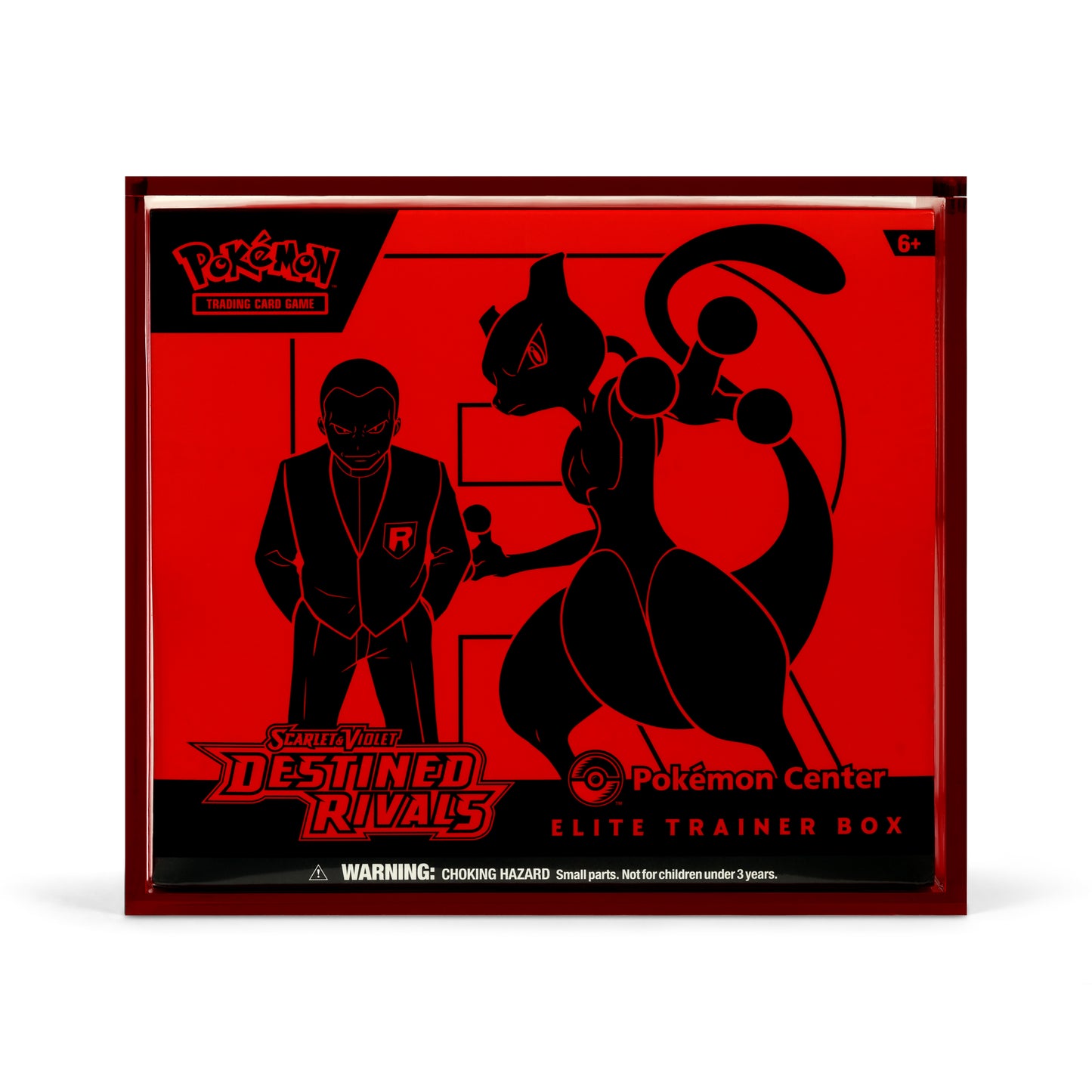 Ruby Red Acrylic ETB Case With Magnetic Lid